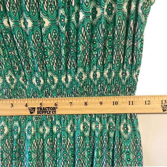 Spense Artsy Maxi Dress S Baby Doll Halter V-neck Cinch Waist Paisley Sleeveless - Picture 8 of 9